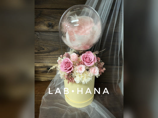 Signature Preserved Flower Hot Air Balloon – Blush Pink